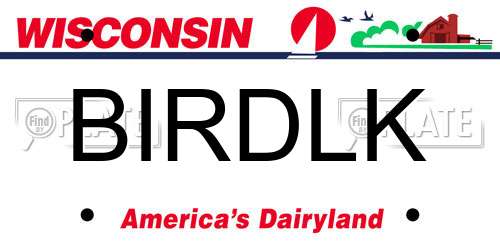 BIRDLK Wisconsin License Plate
