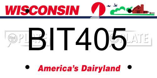 BIT405 Wisconsin License Plate
