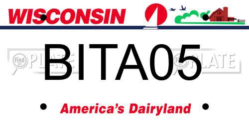 BITA05 Wisconsin License Plate