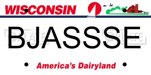 BJASSSE Wisconsin License Plate