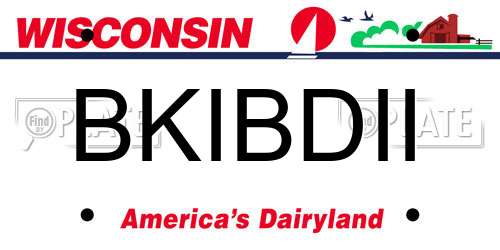BKIBDII Wisconsin License Plate