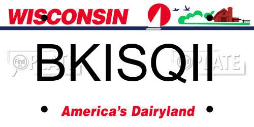 BKISQII Wisconsin License Plate