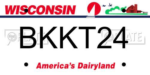 BKKT24 Wisconsin License Plate
