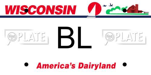 BL Wisconsin License Plate