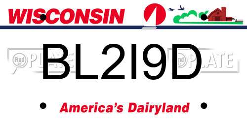 BL2I9D Wisconsin License Plate