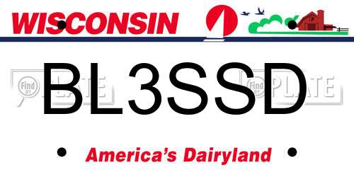BL3SSD Wisconsin License Plate