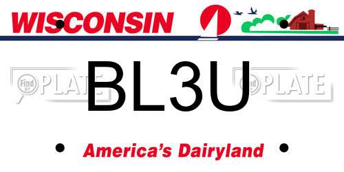 BL3U Wisconsin License Plate