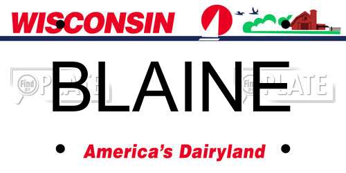 BLAINE Wisconsin License Plate