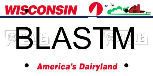 BLASTM Wisconsin License Plate