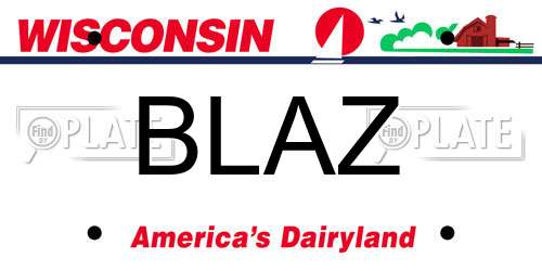 BLAZ Wisconsin License Plate