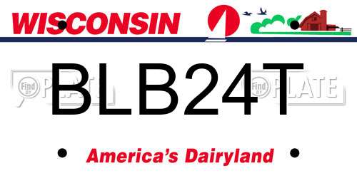 BLB24T Wisconsin License Plate