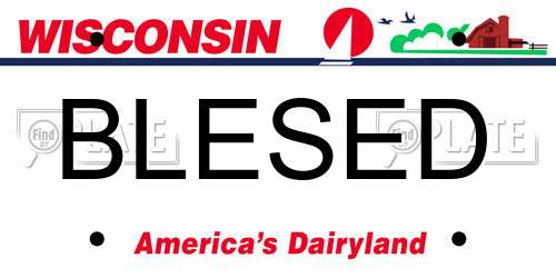 BLESED Wisconsin License Plate
