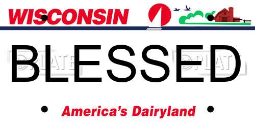 BLESSED Wisconsin License Plate