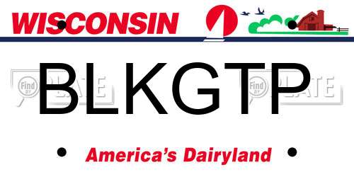 BLKGTP Wisconsin License Plate