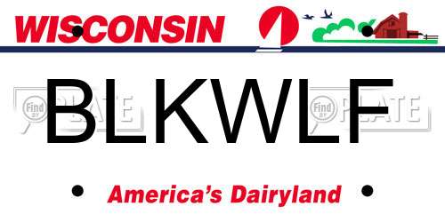 BLKWLF Wisconsin License Plate