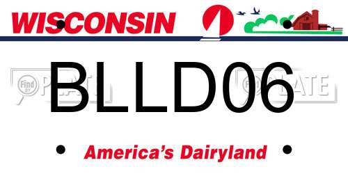 BLLD06 Wisconsin License Plate