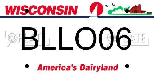 BLLO06 Wisconsin License Plate
