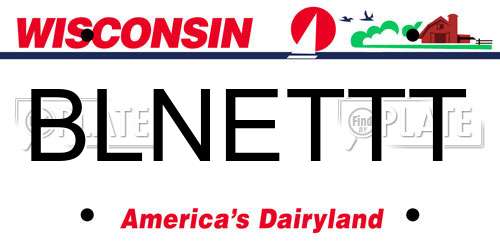 BLNETTT Wisconsin License Plate