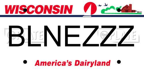 BLNEZZZ Wisconsin License Plate