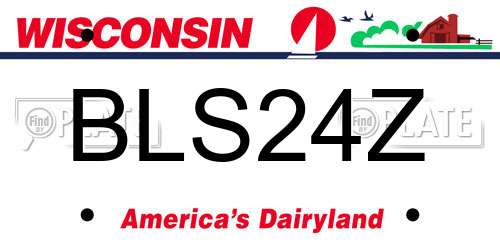 BLS24Z Wisconsin License Plate