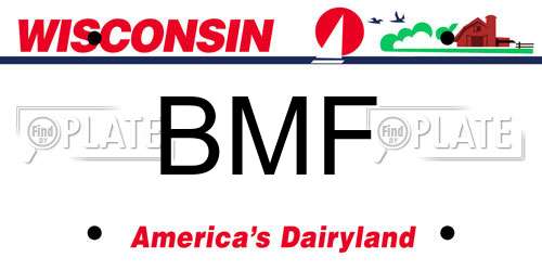 BMF Wisconsin License Plate