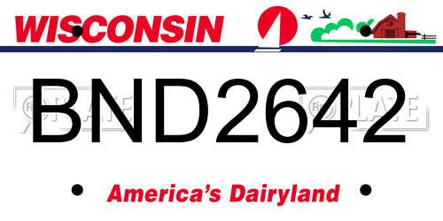 BND2642 Wisconsin License Plate