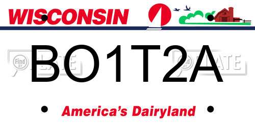 BO1T2A Wisconsin License Plate