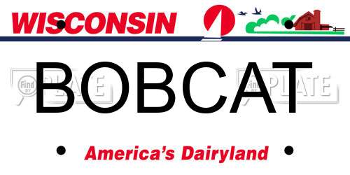 BOBCAT Wisconsin License Plate