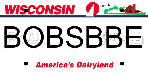 BOBSBBE Wisconsin License Plate