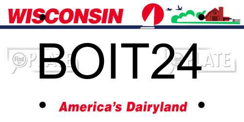 BOIT24 Wisconsin License Plate