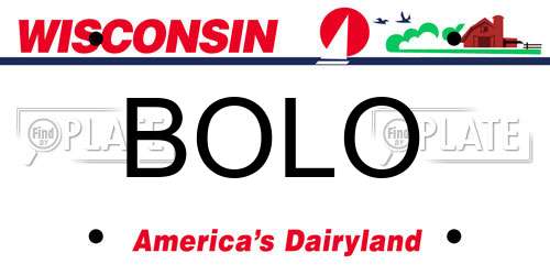BOLO Wisconsin License Plate