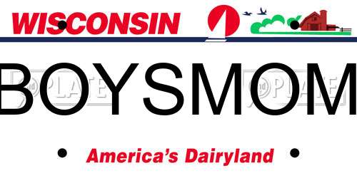 BOYSMOM Wisconsin License Plate