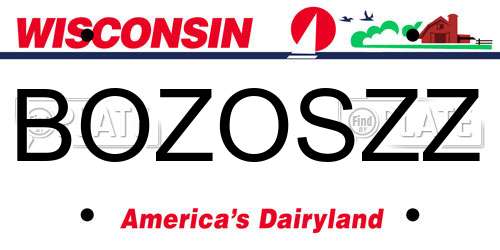 BOZOSZZ Wisconsin License Plate