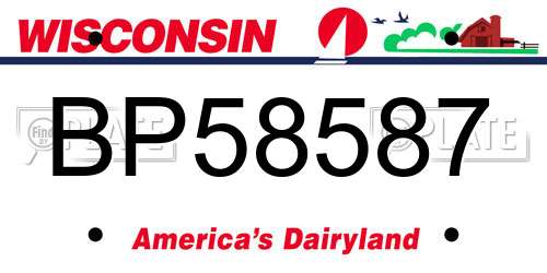 BP58587 Wisconsin License Plate