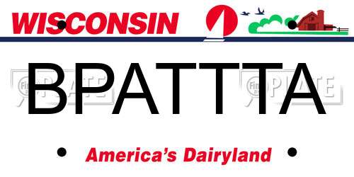 BPATTTA Wisconsin License Plate