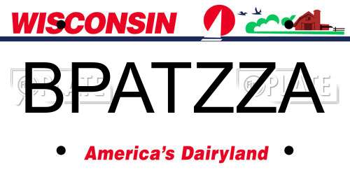 BPATZZA Wisconsin License Plate
