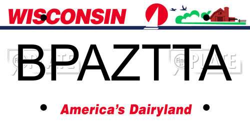 BPAZTTA Wisconsin License Plate