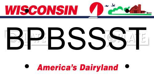 BPBSSST Wisconsin License Plate