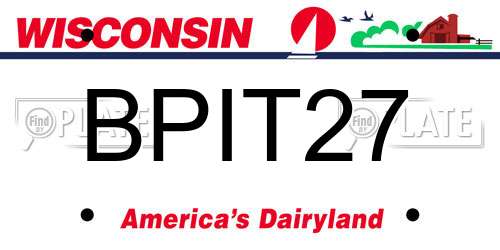 BPIT27 Wisconsin License Plate