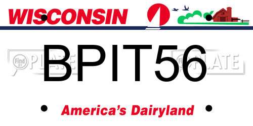 BPIT56 Wisconsin License Plate