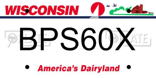 BPS60X Wisconsin License Plate