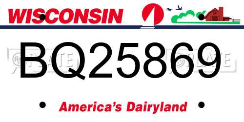 BQ25869 Wisconsin License Plate
