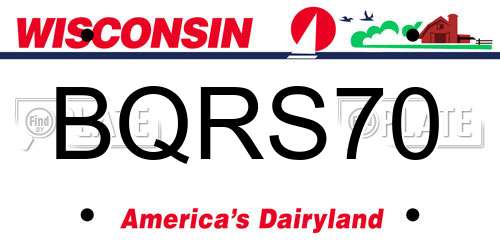 BQRS70 Wisconsin License Plate