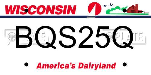 BQS25Q Wisconsin License Plate
