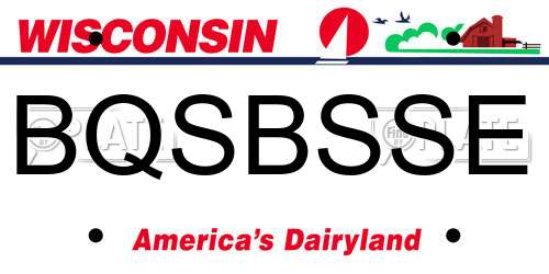BQSBSSE Wisconsin License Plate