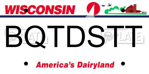 BQTDSTT Wisconsin License Plate