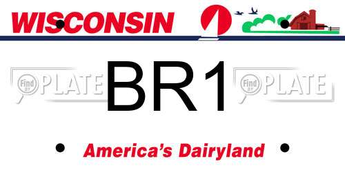 BR1 Wisconsin License Plate