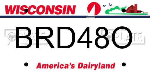 BRD48O Wisconsin License Plate