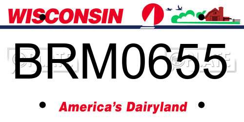 BRM0655 Wisconsin License Plate