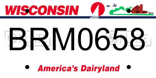 BRM0658 Wisconsin License Plate